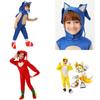 Blue Sonic Hedgehog Costume For Carnival Party Super Speed Kid's Cosplay Outfit