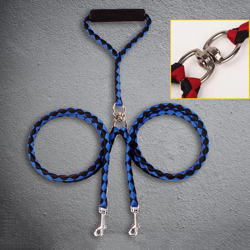 Strong Dual Dog Leash Double Dog Leash 360 Swivel No Tangle Double Dog Walking Training Leash Comfortable Pet Leads for Two Dogs