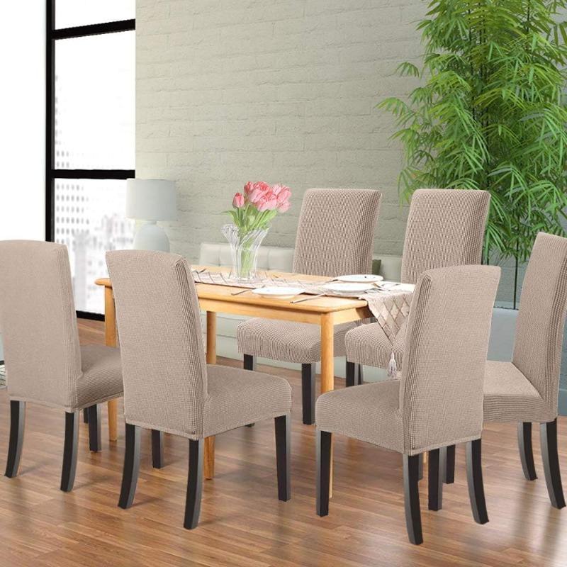 Waterproof Elastic Jacquard Chair Cover for Dining Room Chair Covers for Kitchen Wedding Hotel Banquet Furniture Protector