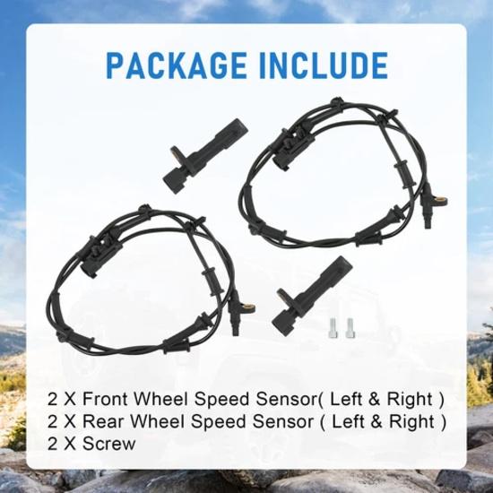 1PC 4PCS Front Rear Left Right ABS Wheel Speed Sensor for Jeep Wrangler 2007-17