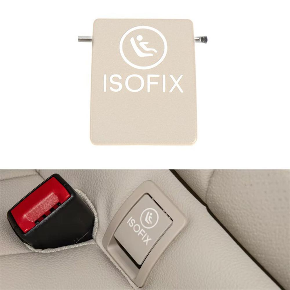 Beige Child Seat Hook Anchor ISOFix Cover Cap For Mercedes-Benz GLC 2016-2021