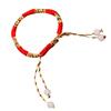 Women Braided Bracelet Adjustable Lucky Woven Rope Bead Handmade Knitted Ethnic Style Hand Chain for Wristband