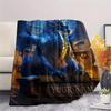 1PC Custom Name Dragons Fiery Majesty Patterned Flannel Blanket Suitable For All Seasons for Home Decor Warmth and Comfort Gifts Holiday Present_lx