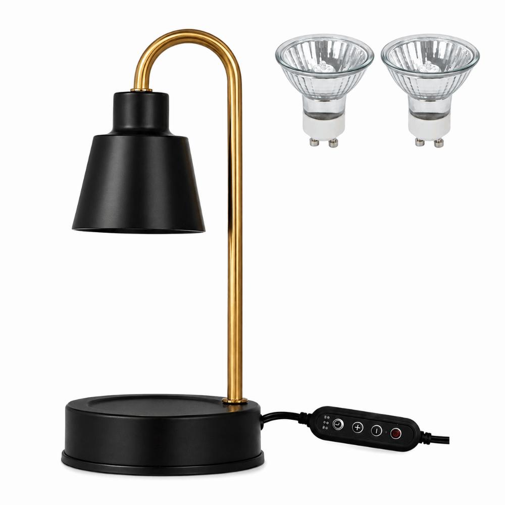 Lampe chauffante pour bougie à base métallique Lanterne chauffante pour bougie Prise US Lampe de bureau tendance Cadeau pour pendaison de crémaillère