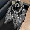 New 91 square scarf silk scarf female alphabet printing four seasons fashion landscape painting retro printing square scarf versatile
