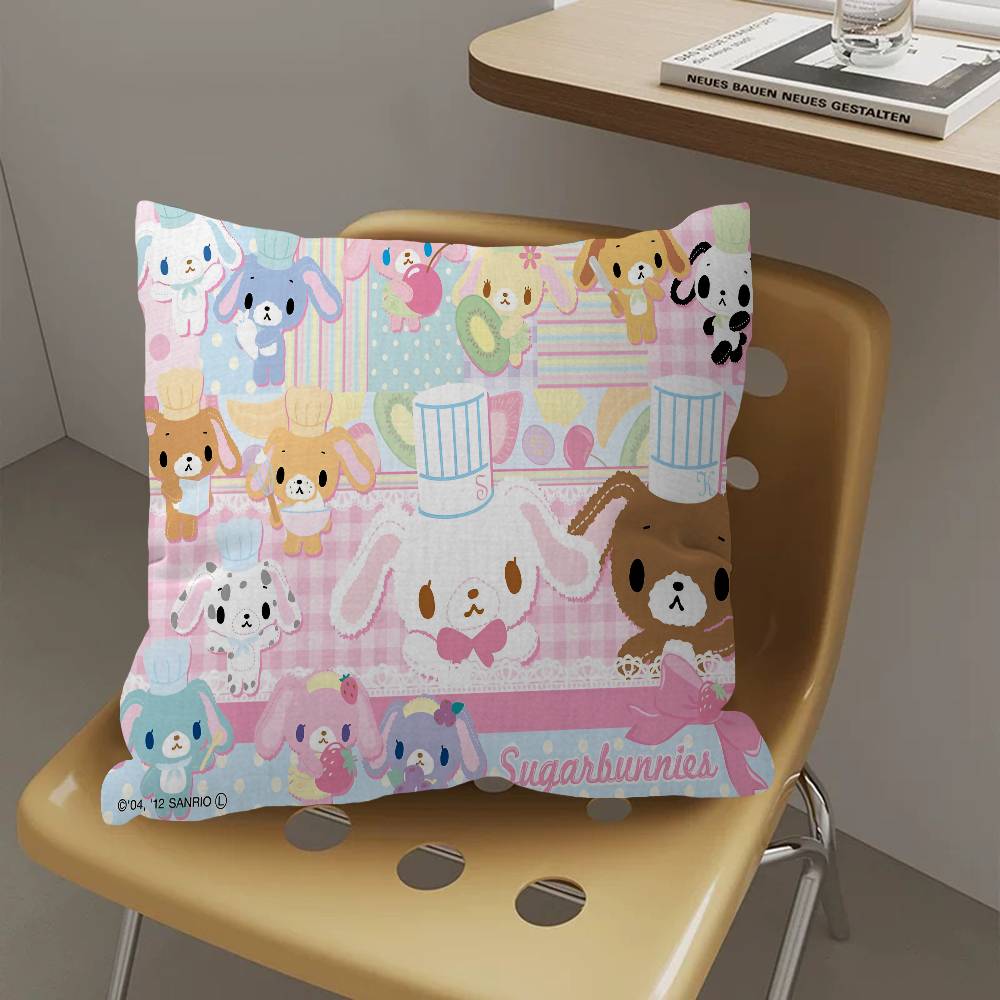 Cartoon Niedliche S-Sugarbunnies Kissenbezug Kissenhülle Deko Kissenbezug Bedruckter Kissenbezug für Sofa