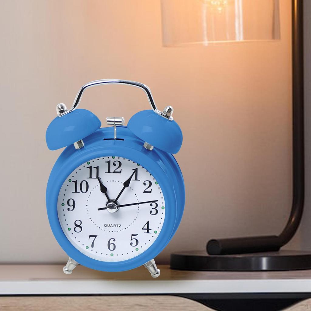Alarm Clock with Silent Ticking and Retro Design for Bedroom Decor