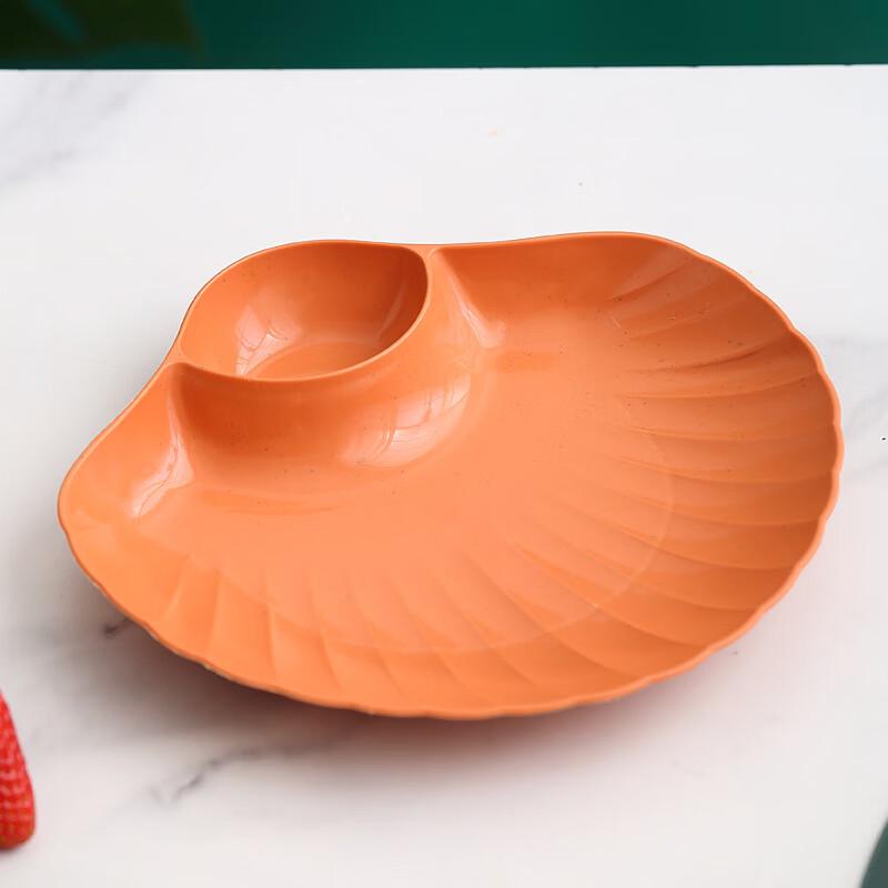 Zhi Shi Creative Shell-shaped Wheat Straw Plate оранжево-красный