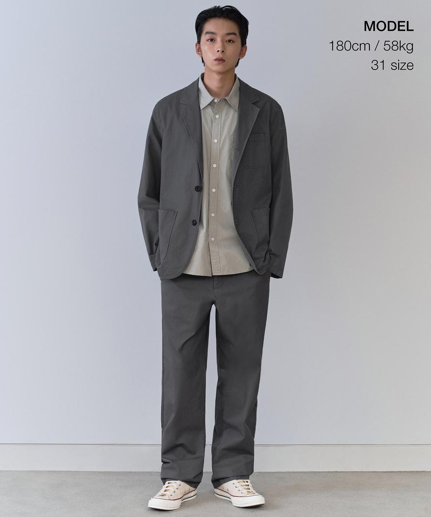 MUSINSA STANDARD [City Workers] Tapered Cotton Pants [Gray]