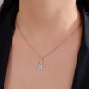 Lemegeton Christmas Snowflake Pendant Women's Necklace Fashion Stainless Steel Neckband Fashion Simple Jewelry Party Gift