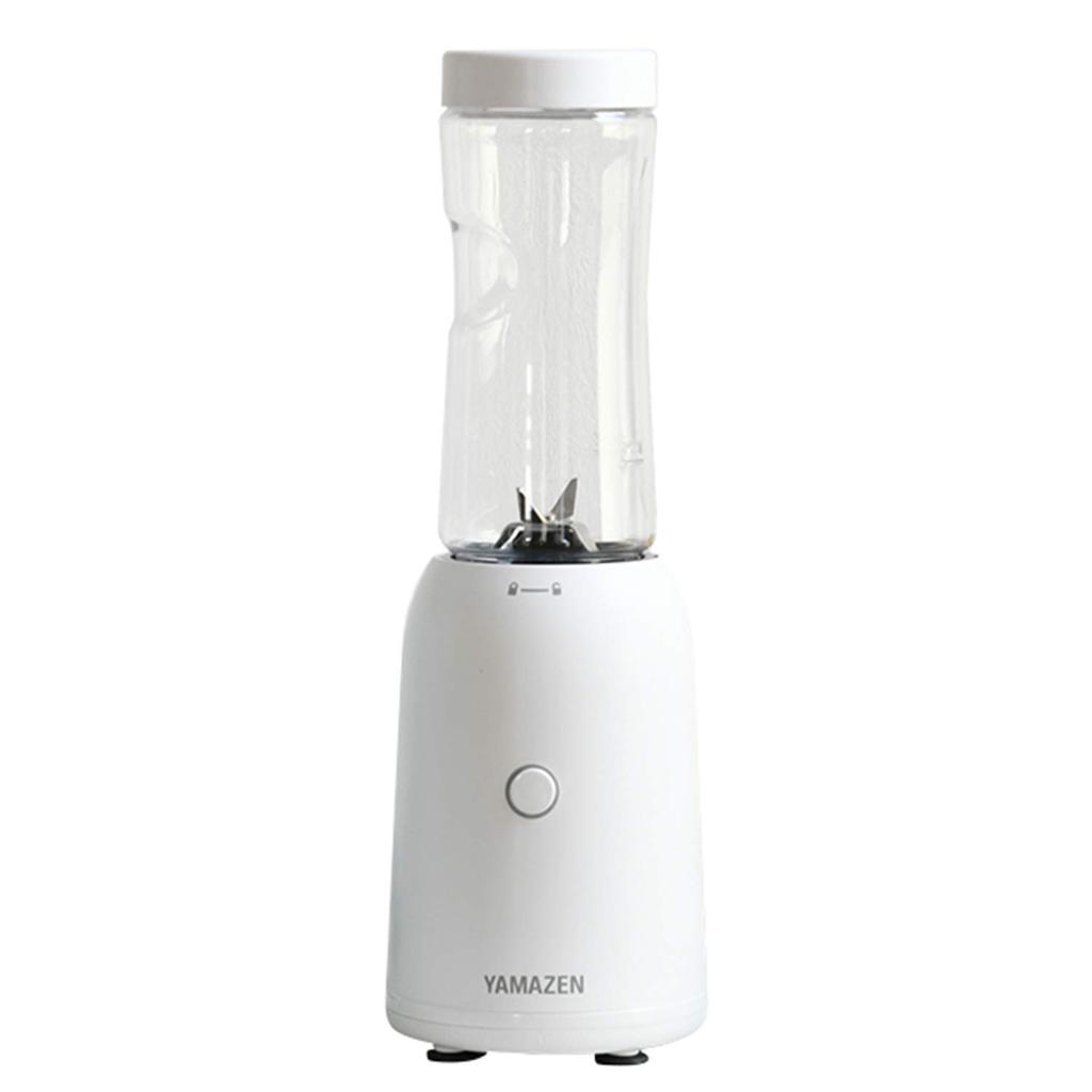 Yamazen YMF-280(W) Tumbler, Mixer, and Juicer, 280ml, Small Smoothie Maker (Includes Lid and Case), White