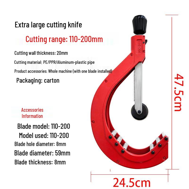 PE PVC PPR Pipe Cutter: Ring Rotating Large Scissors