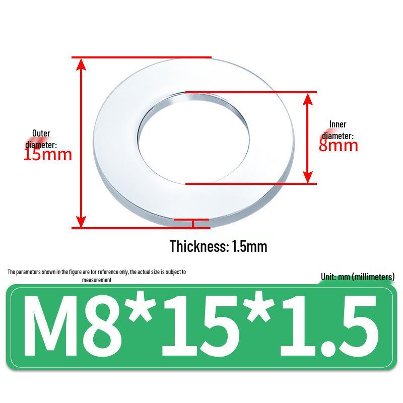 Extra Large Galvanized Metal Flat Washers - Sizes M1.6 to M14