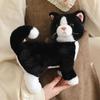 25CM Simulation Cat Doll Stuffed Animal Lifelike Pet Cat Toys Home Ornament Holiday Surprise Gift