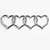 Car Logo Modification Love Four-Ring Rear Tailgate Heart-Shaped Sign Creative Decoration Sticker Suitable for Car Tail Badge Modification Love Tail