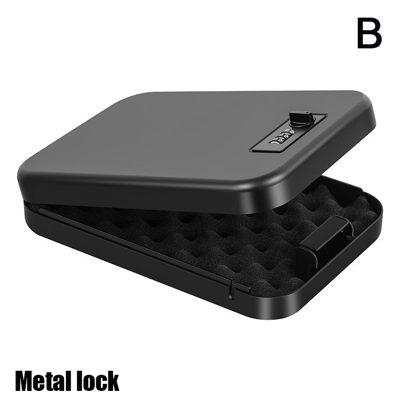 Biometrisk våpenskap for pistoler Fingeravtrykk pistolskap Lite tyverisikkert pistolskap Bærbart pengeskap med 3 siffer