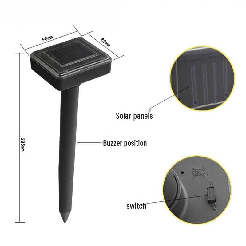 Solar Ultrasonic Snake and Mouse Repeller
