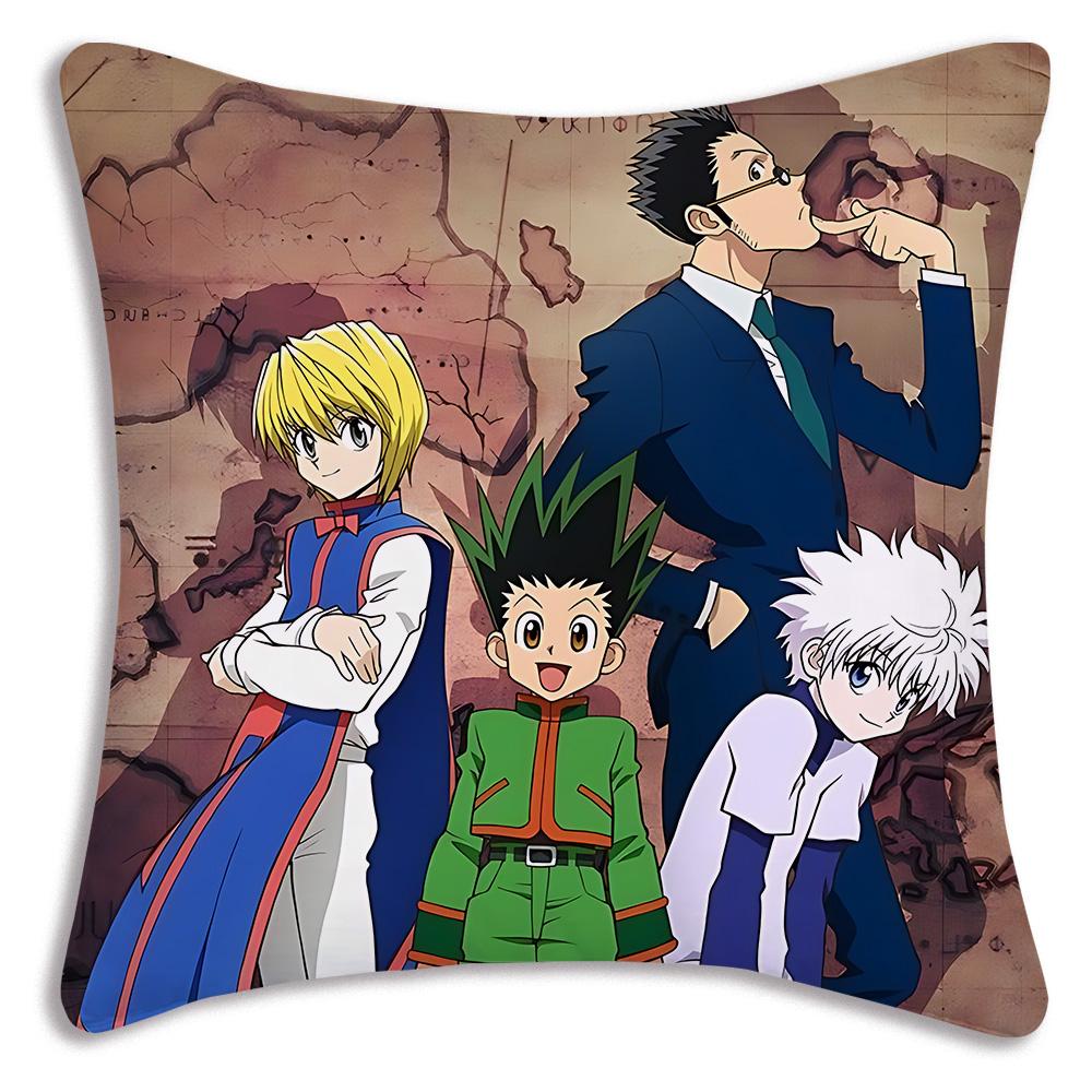 Anime For h-Hunter X HunterS Pillow Covers Cartoon Sofa Decorative Home Double-sided Printing Short Plush Cute Cushion Cover