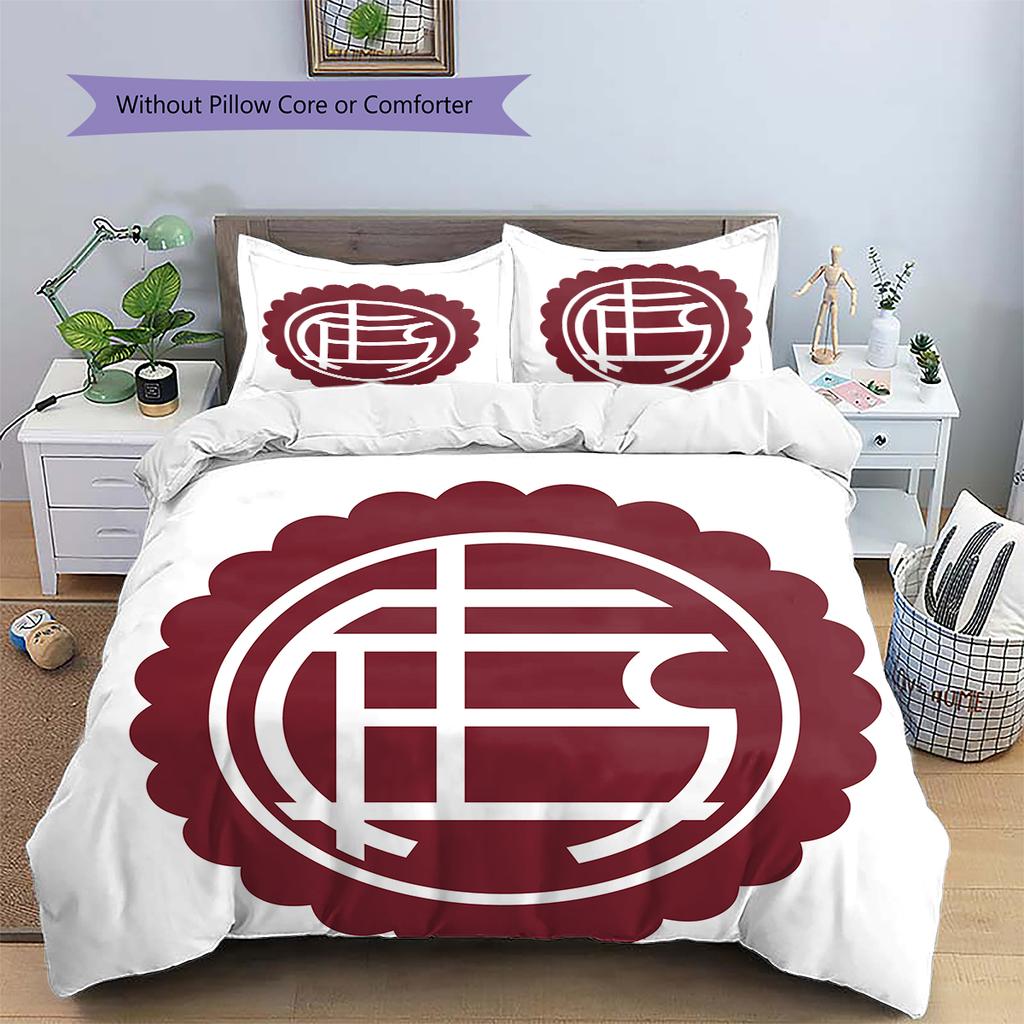 Club Atletico Lanus Pattern Bedding Home Decoration Birthday Gift (1 * duvet cover + 2 * pillowcase, without core)