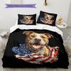 Black Pitbull Pattern Bedding Home Decoration Birthday Gift (1 * duvet cover + 2 * pillowcase, without core)
