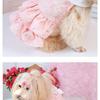 Pet Spring Summer Cake Dress Three-dimensional Flower Lace Teddy Bigbear Holiday Dress