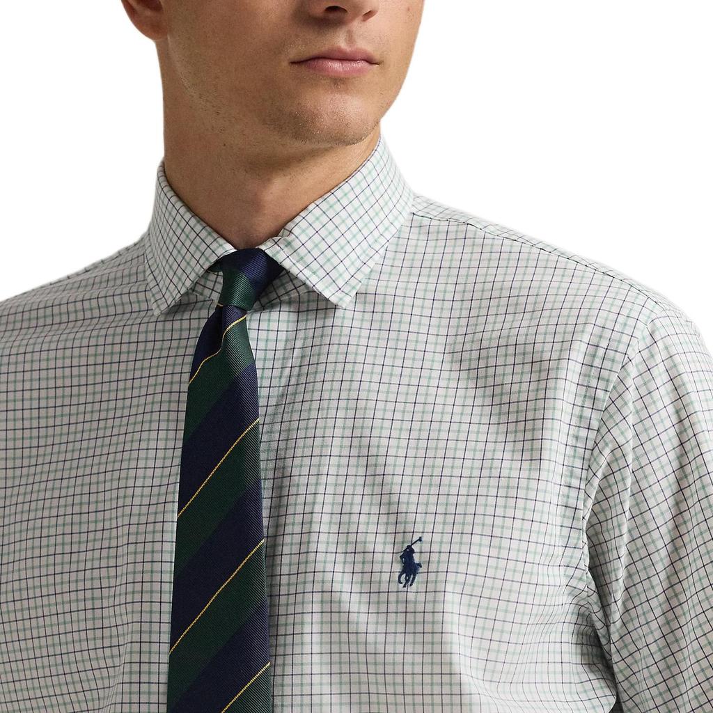 Polo Ralph Lauren Check Stretch Cotton Twill Small Pony Embroidered Medium Width Collar Long Sleeve Button Down Shirt Classic Edition 710966474-019
