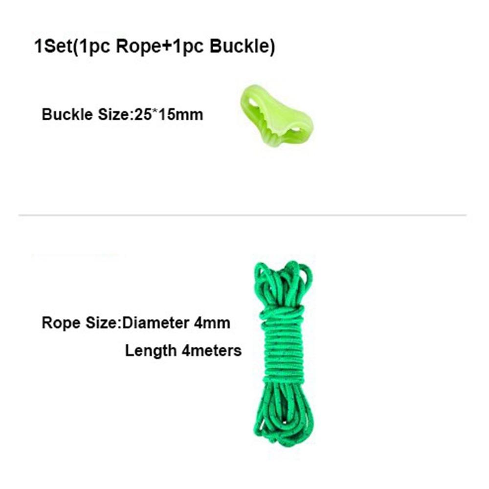 4mm/6mm Outdoor Tent Guyline Ropes with Adjuster Tensioner Camping Accessories Reflective Camping Guy Lines 4M Length