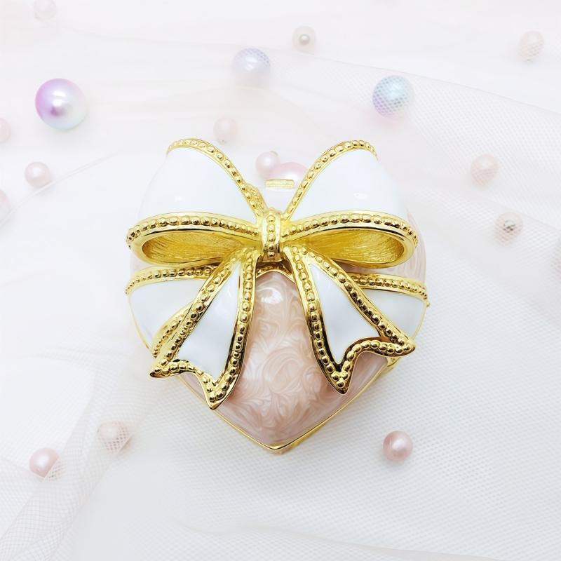 Cute Alloy Trinket Box With Delicate Enamel Craft Old Fashioned Decorative Box Perfect For Jewelry Storage