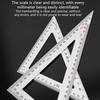 Stainless Steel Carpenter Square Triangular Ruler Clear Double Side Scale for Accurate Measurement