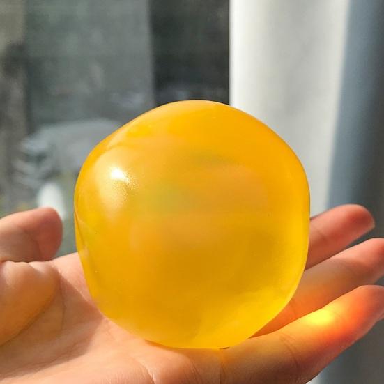 1/6 Peças Bola de Óleo de Coco Moldável para Apertar Alívio da Ansiedade Molde DIY Bola de Estresse Moldável Bola Transparente de Subida Lenta Elástica Brinquedo Sensorial Fidget