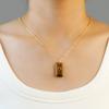 Pendant Square Neck Chain Vintage Sweater Chain Korean Chic Sun Stone Necklace  Women