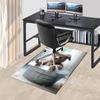 1pc Teddy Bear in Bubble Bath Chair Mat - Anime Cartoon Design, Non-Slip Carpet for Office Chair, Suitable for Home Decor, Living Room, Bedroom, Game