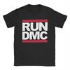 Run DMC Logo T-Shirts for Men Awesome Cotton Tee Shirt Round Neck Short Sleeve T Shirt Birthday Present Tops