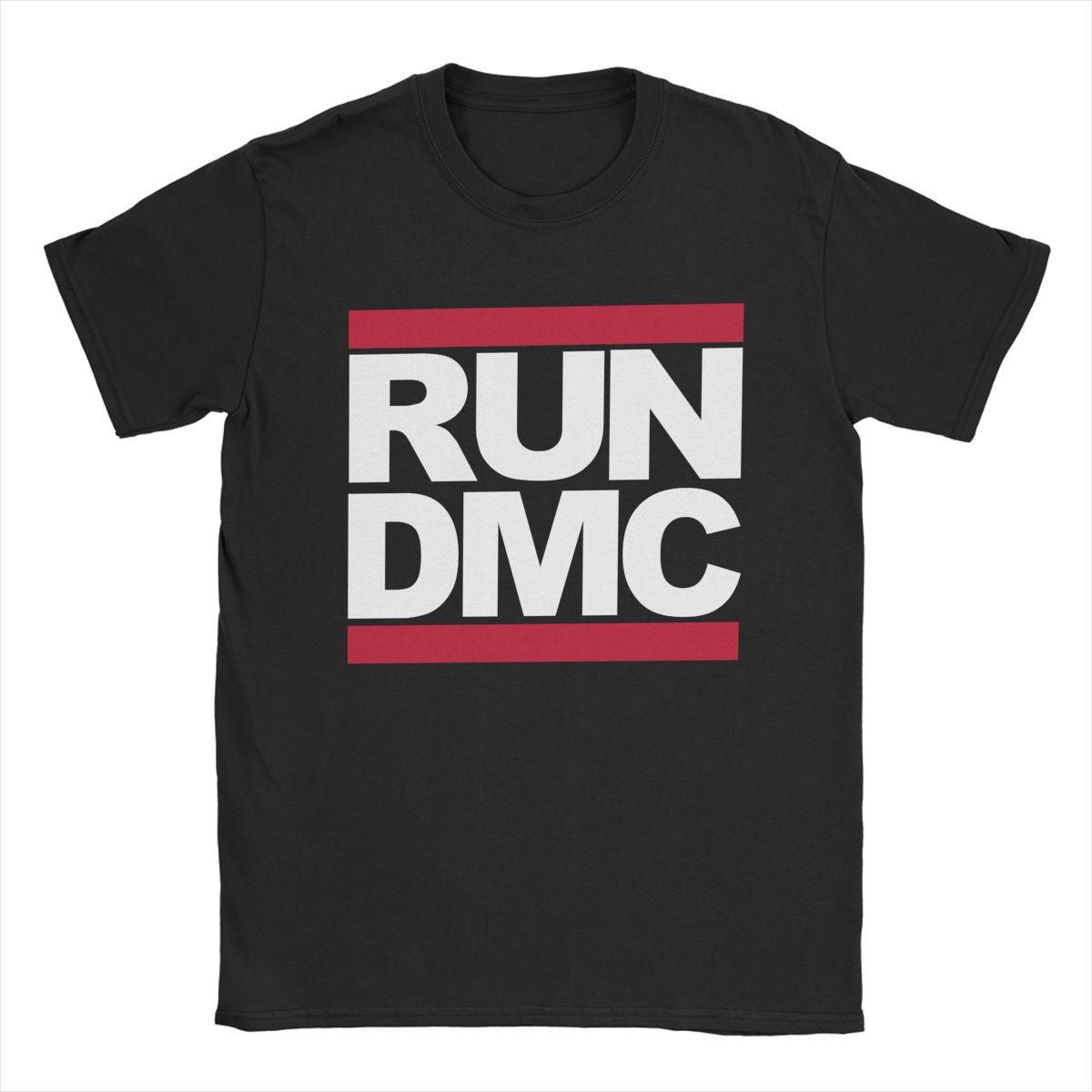

Run DMC Logo T-Shirts for Men Awesome Cotton Tee Shirt Round Neck Short Sleeve T Shirt Birthday Present Tops XL