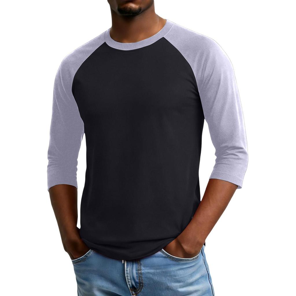 Men's Raglan Sleeve Three-quarter Sleeve Top