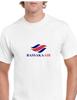 Bassaka Air Blue Red Retro Logo Cambodian Airline White Cotton T-Shirt