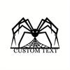 Custom Spider Metal Wall Art - Personalized Halloween Sign for Spooky Home Decor, Scary Halloween Gift, Frightful Decorative Sign