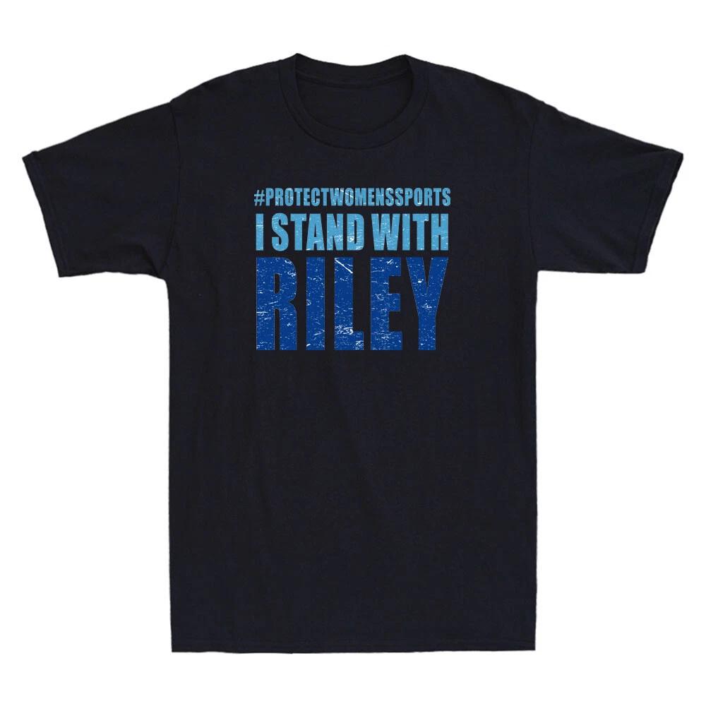 I Stand With Riley Gaines Protect Women Sports Funny Saying Retro Unisex T-Shirt XXXXL