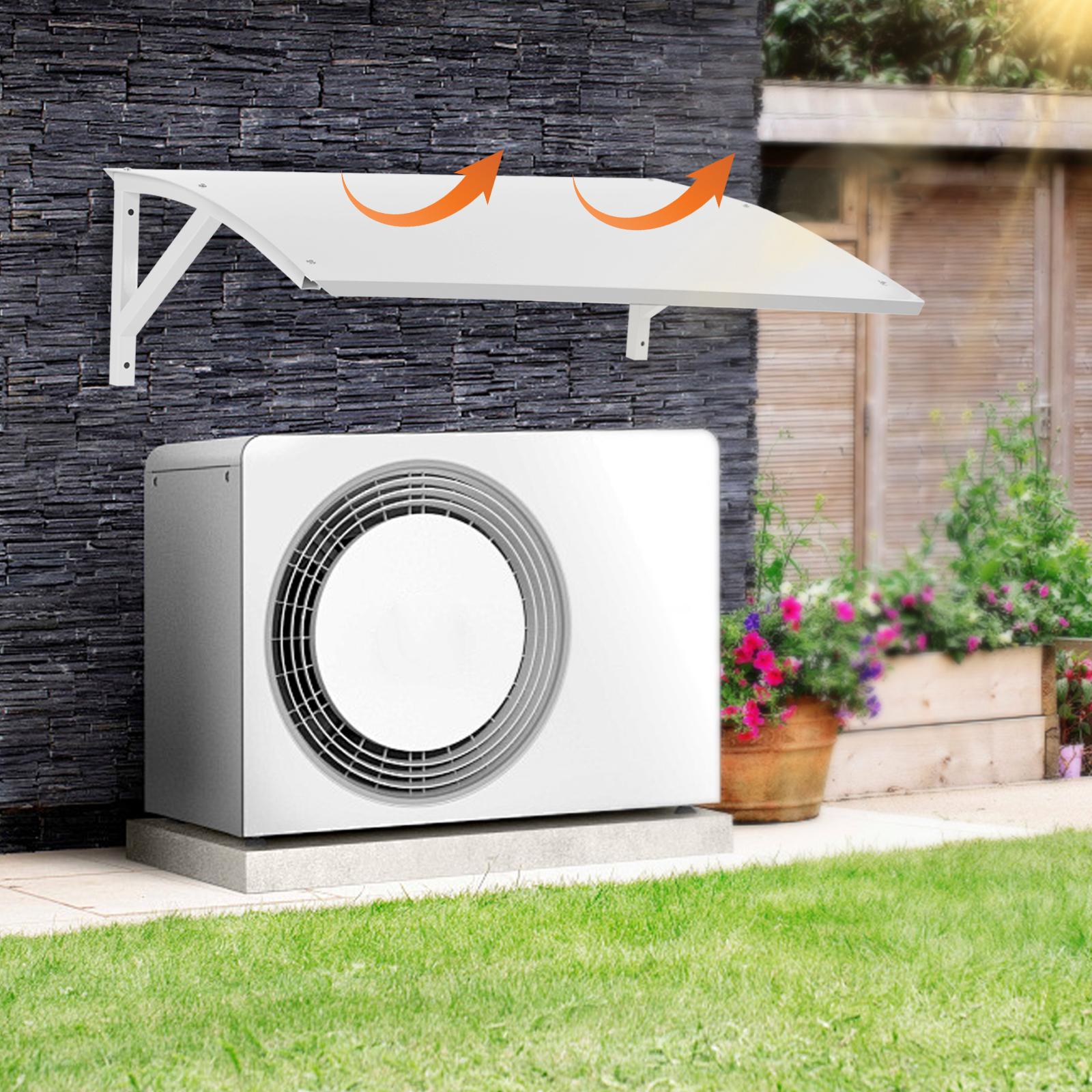 Wall-mounted Air Conditioning Sun Shade,Air Conditioner Cover,  Air Conditioner Cover for Outdoor porch, Windows, Balconies bianco