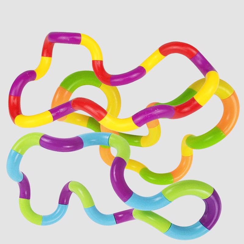 Tangle 10Pcs Fidget Toy Twisting Sensory Toy Hand-Eye Coordination Toy Anxiety Easing Finger Toy For Kid Adult Fine Motor Skills