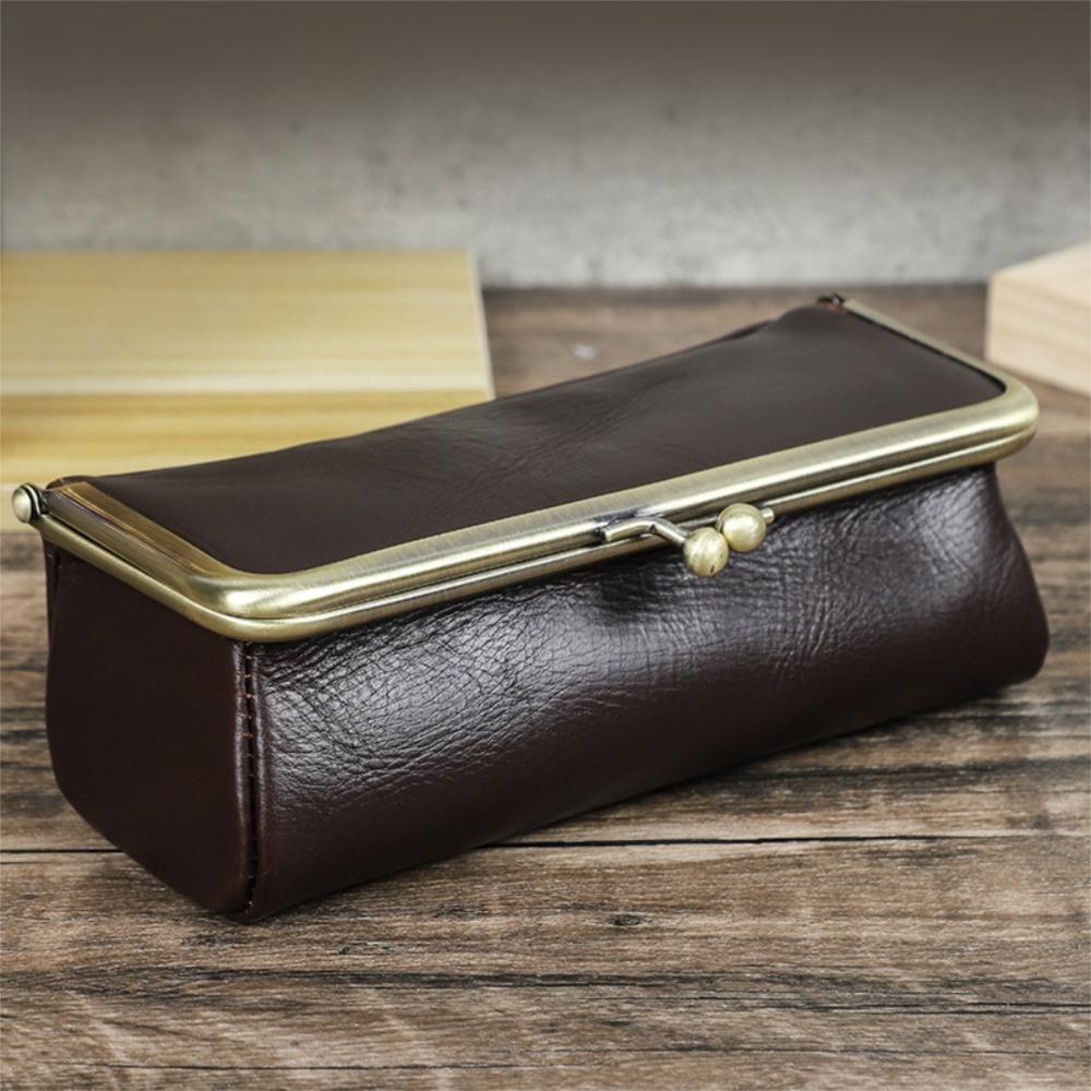 Genuine Leather Eyeglass Bag Durable Glasses Protector Fashion Glasses Case for Sunglasses
