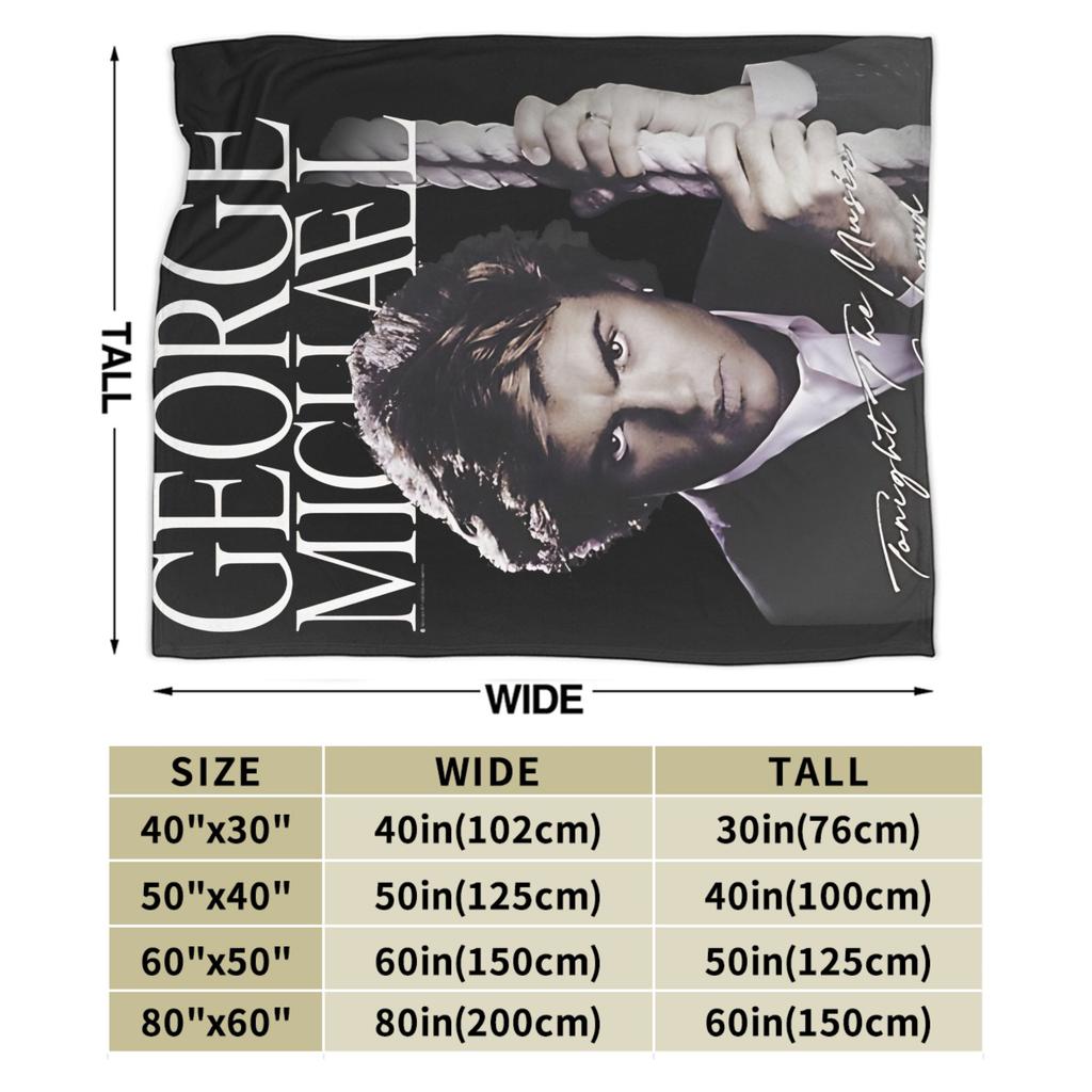 George Michael Music Blanket Picnic Flannel Throw Blanket For Home Decor Soft Warm Custom Quality Bedspread Birthday Present