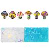 Light and Shadow Keychain Pendant Silicone Molds Mushroom-shape Holographic Mold DIY Ornaments Mould for Birthday Gift