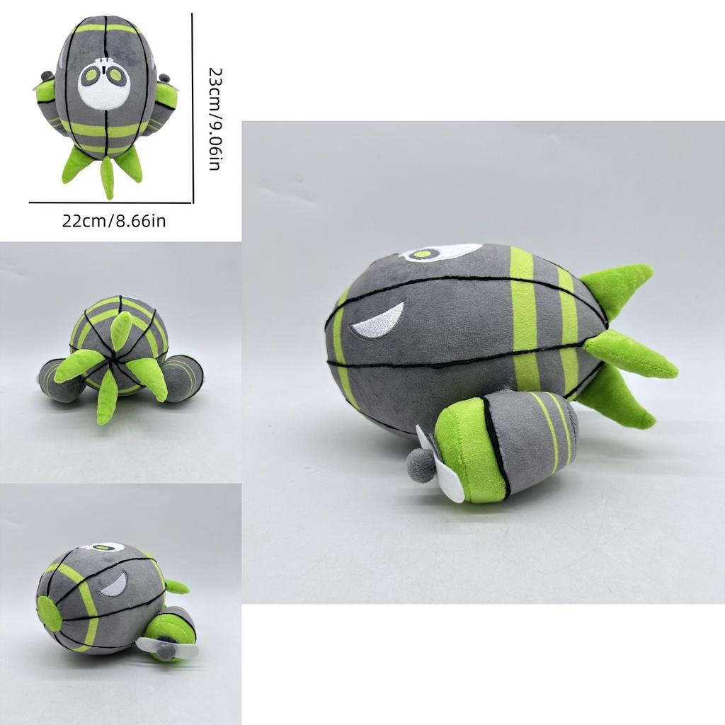 Zomg Jumbo Plush Animal Toy Soft And Stuffed Fiber Cotton Green And Grey 23*22cm
