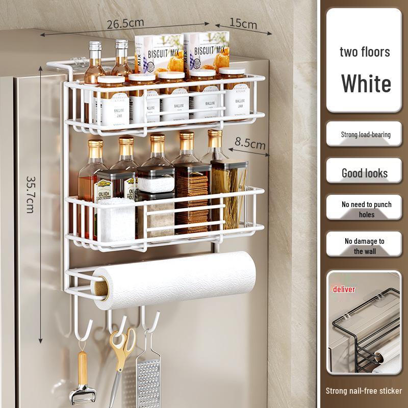 

Многослойная кухонная полка для хранения на боковой стенке холодильника