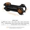 Toseek MTB Power Ultralight Aluminum Bicycle Handlebar Stem 6/17 Degree Road Mountain Bike Stem 60/70/80/90/100/110/120mm