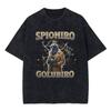Italian Brainrot Bombardiro Crocodilo Vintage Washed Tshirts Crocodile Plane Bomber Funny Meme Tshirt Man Fashion Streetwear