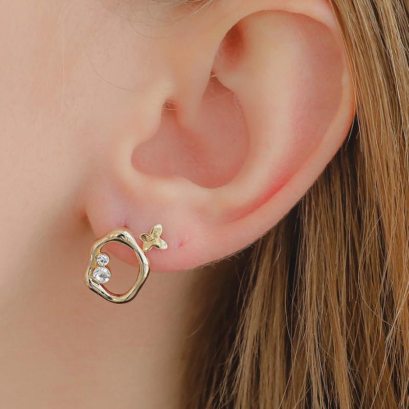 

J.Lauren 14k Petit Butterfly Earrings G0272 single type