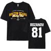 81 Rozanov Boston Bears Merch Men Women Oversized Tshirt Heated Rivalry TV Graphic Print Short Sleeve Oneck Female Male Tees