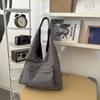 Fashion Casual Canvas Tote Bag Women's Trend Brand Large Capacity Underarm Bag Commuter Shoulder Bag Men's